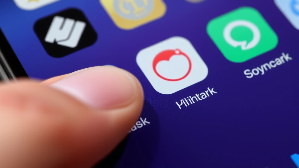 how to add app to home screen - Close-up of an iPhone home screen with finger long-pressing an app icon