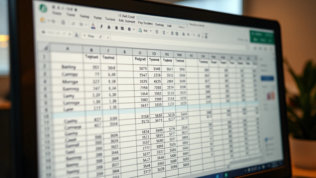 how to add bullet points in excel - Photorealistic close-up of a computer monitor displaying an Excel spreadsheet wi
