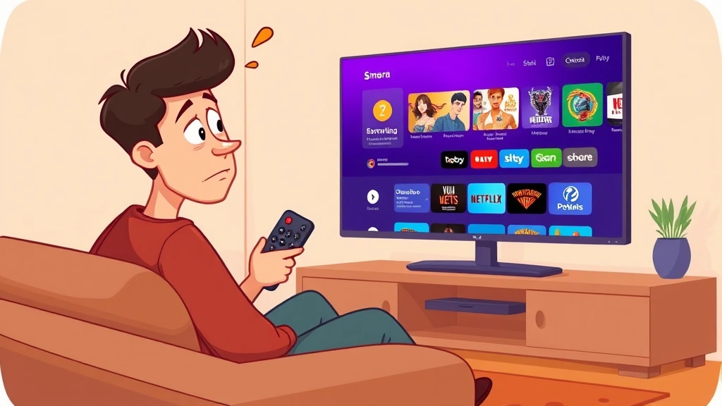 how to cancel fubo subscription - Illustration of a person sitting on a couch holding a remote control, looking at