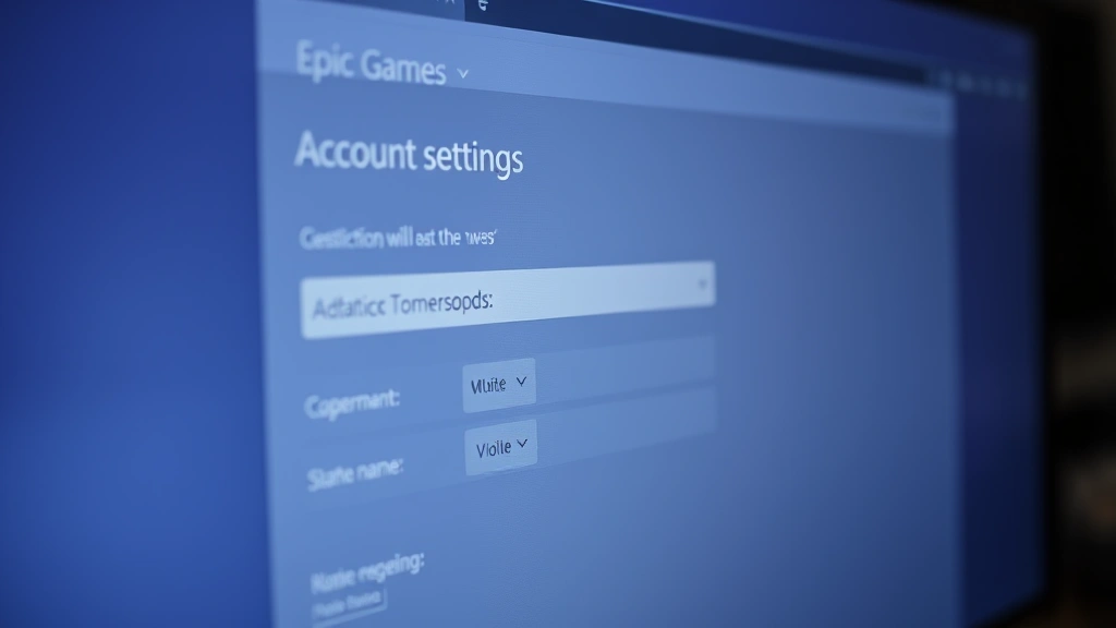 how to change fortnite name - Close-up of a computer monitor displaying the Epic Games account settings page w