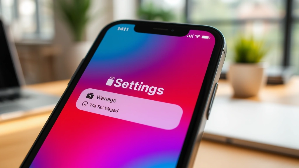 how to check for viruses on iphone - Close-up of an iPhone home screen showing the Settings app icon highlighted with