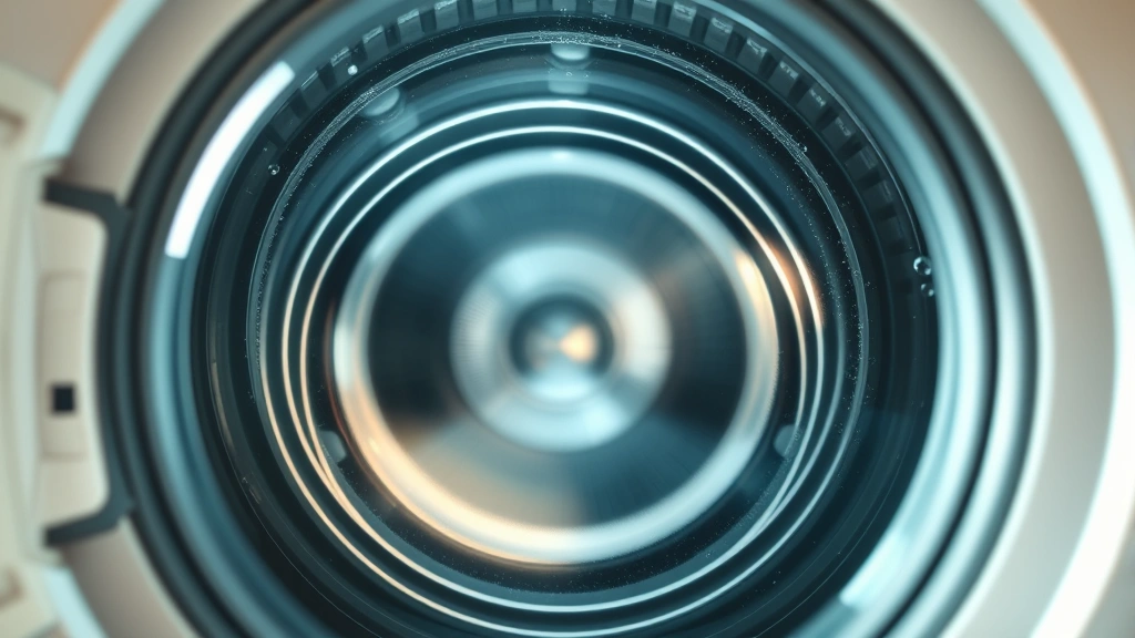 how to clean your washing machine - Close-up of an open front-load washing machine drum showing the interior with vi