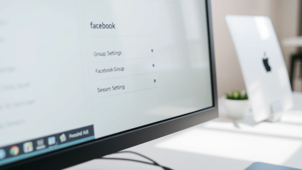 how to delete a group of facebook - A close-up of a computer monitor displaying the Facebook group settings menu wit
