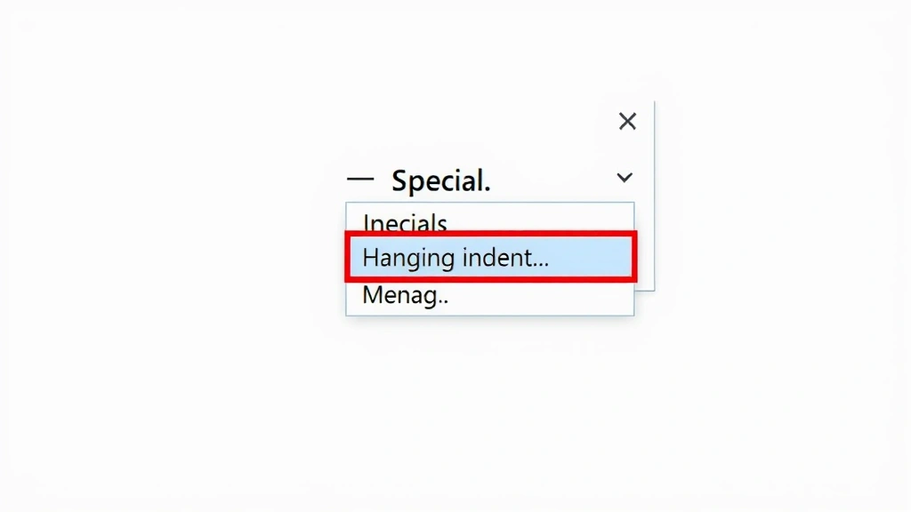 how to do hanging indent on word