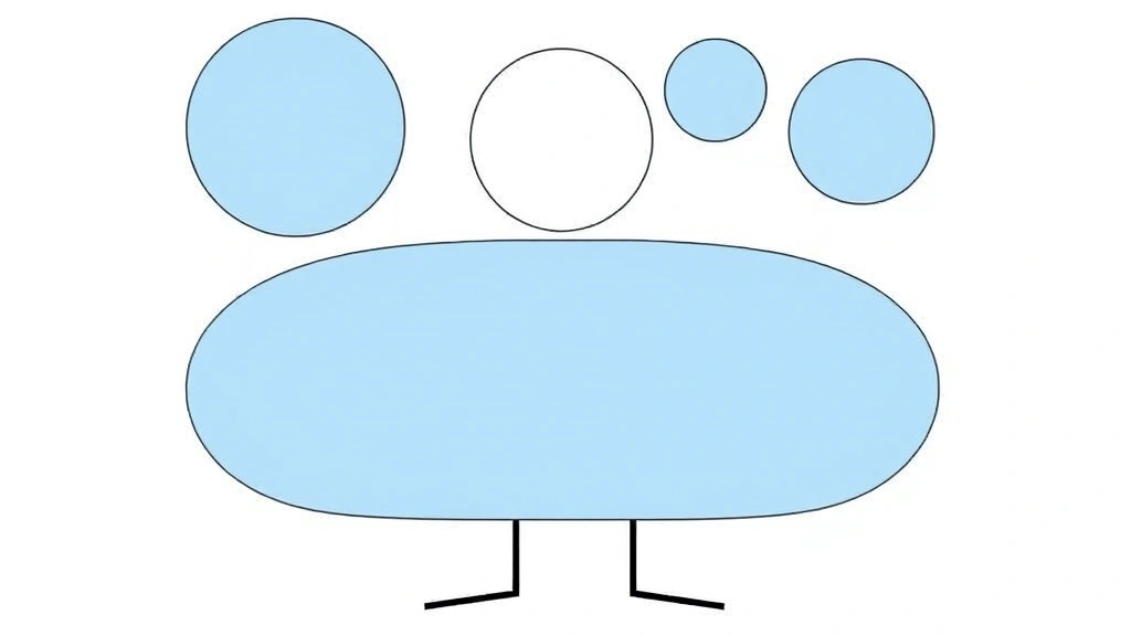 how to draw mickey mouse - Cartoon illustration of basic geometric shapes arranged to show Mickey Mouse con