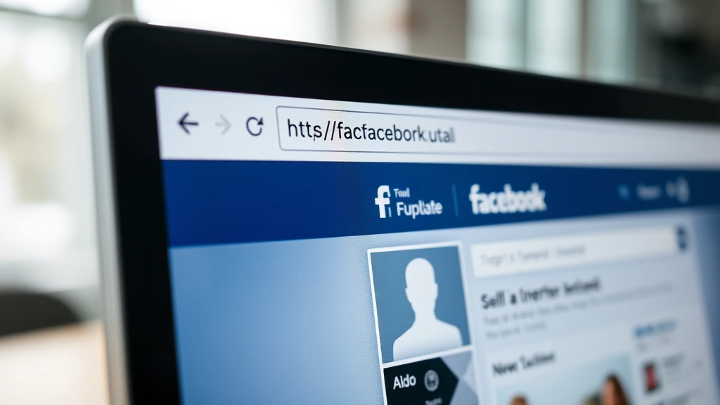 how to find your facebook url - Close-up of a desktop computer monitor displaying a Facebook profile page with t