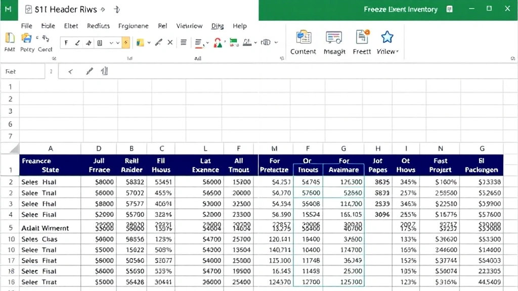 how to freeze a row in excel