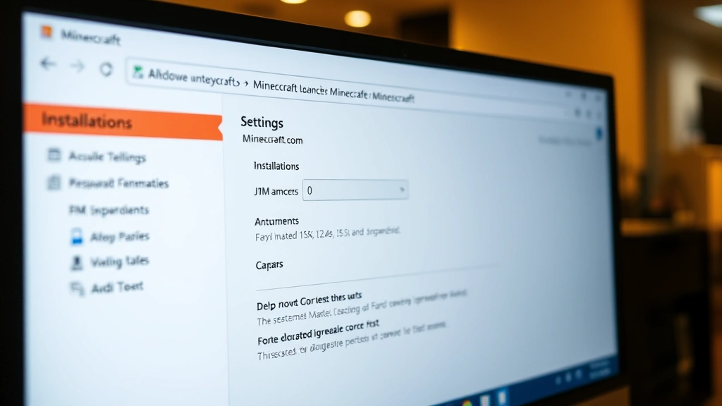 how to give minecraft more ram - A close-up of a computer desktop monitor displaying the Minecraft launcher inter
