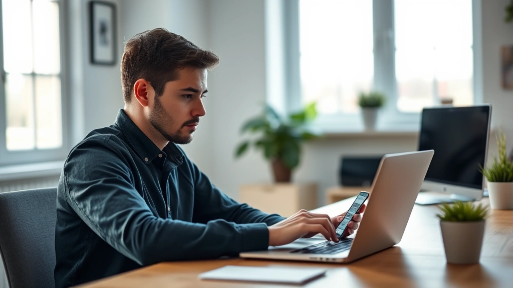 how to hack instagram - A person sitting at a desk with a laptop, looking at a password reset email on t