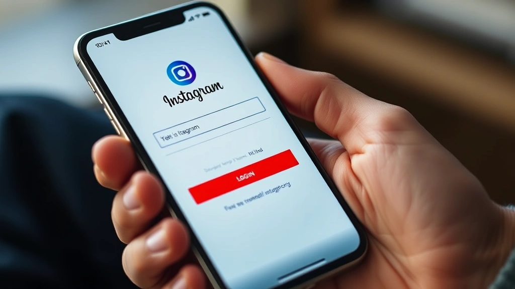 how to hack instagram - A close-up of a person's hand hovering over a smartphone screen showing a fake I