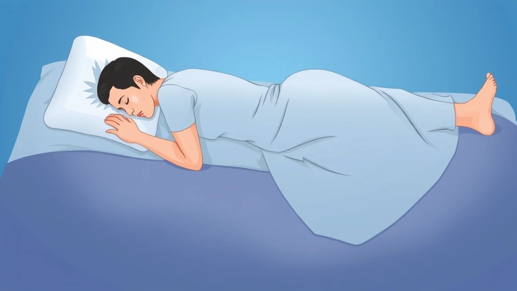 how to humping a pillow - Illustration of a person lying on their side in bed with proper pillow support,