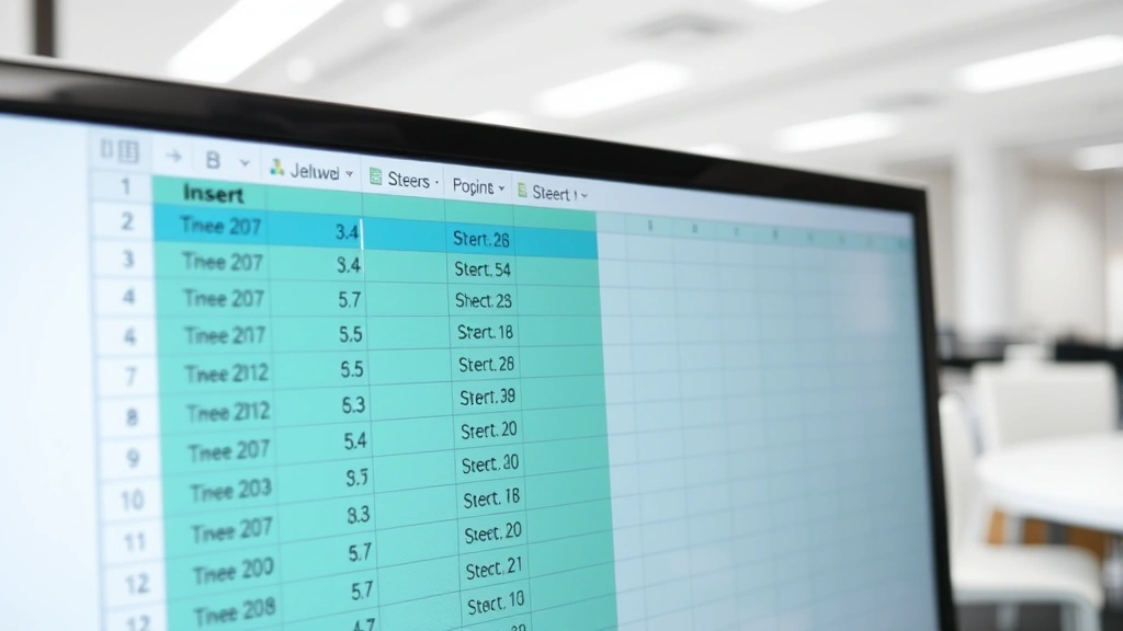 how to insert multiple rows in excel - Close-up of a computer screen showing an Excel spreadsheet with multiple rows hi
