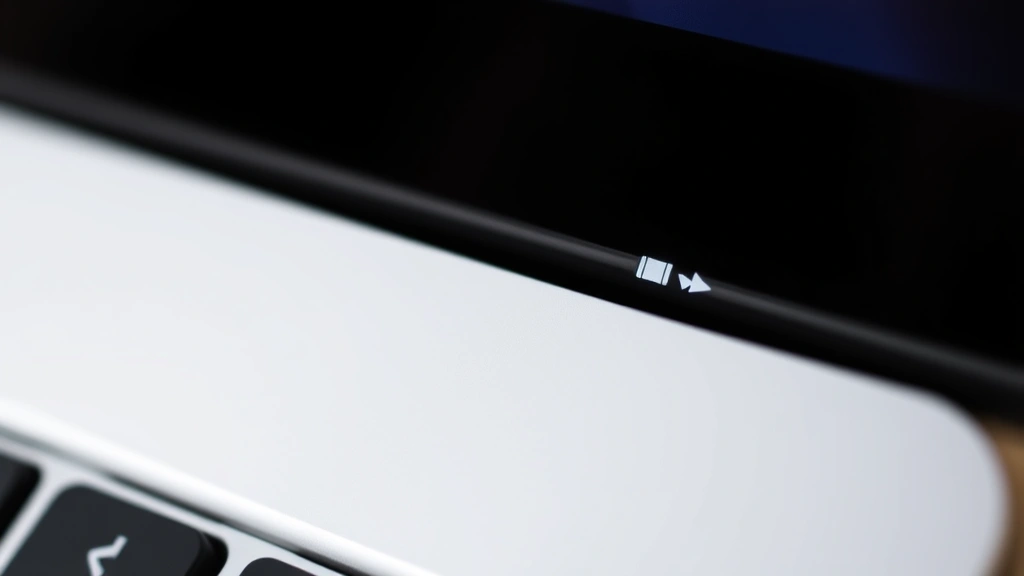 how to know if my mac is charging - Close-up of MacBook menu bar in top-right corner showing battery icon with light