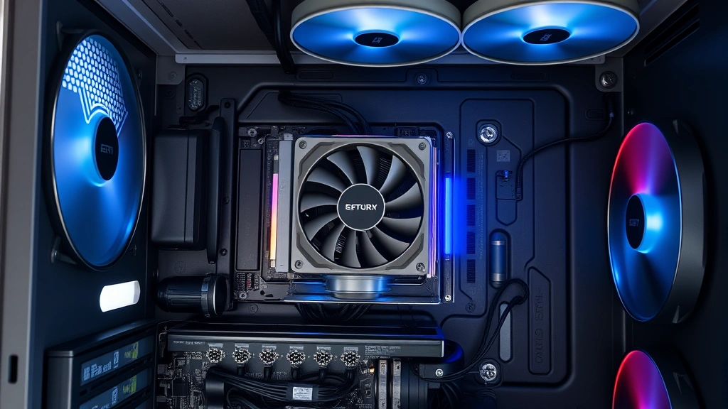 how to know the temp of cpu - A clean, modern PC interior with visible CPU cooler mounted on processor, case f