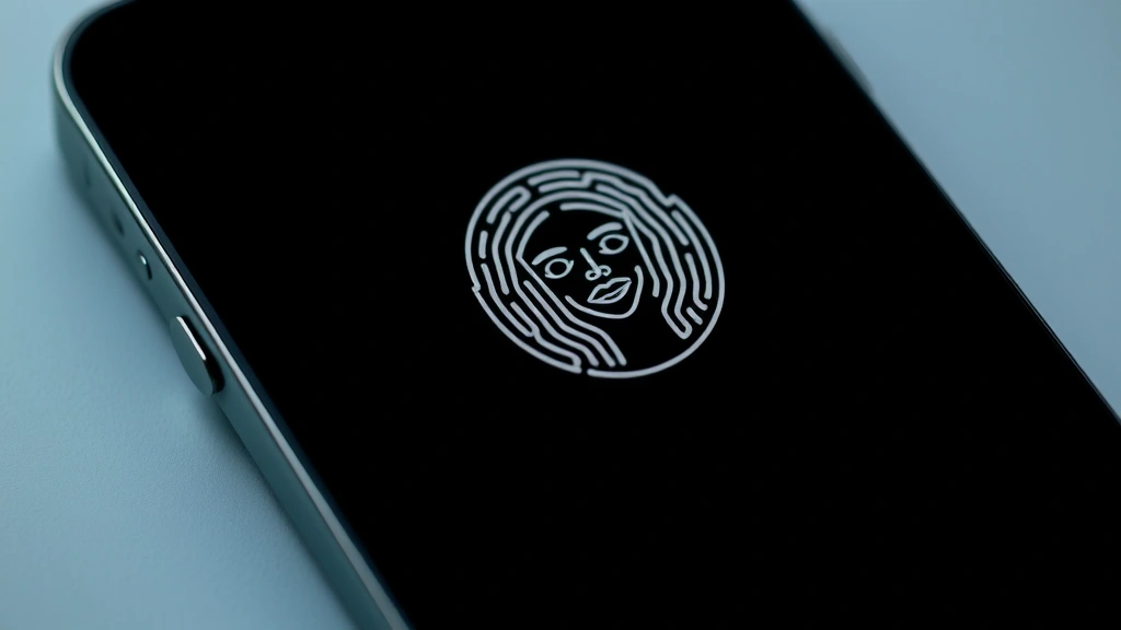how to lock iphone screen - Close-up of an iPhone home screen with Face ID unlock animation showing facial r