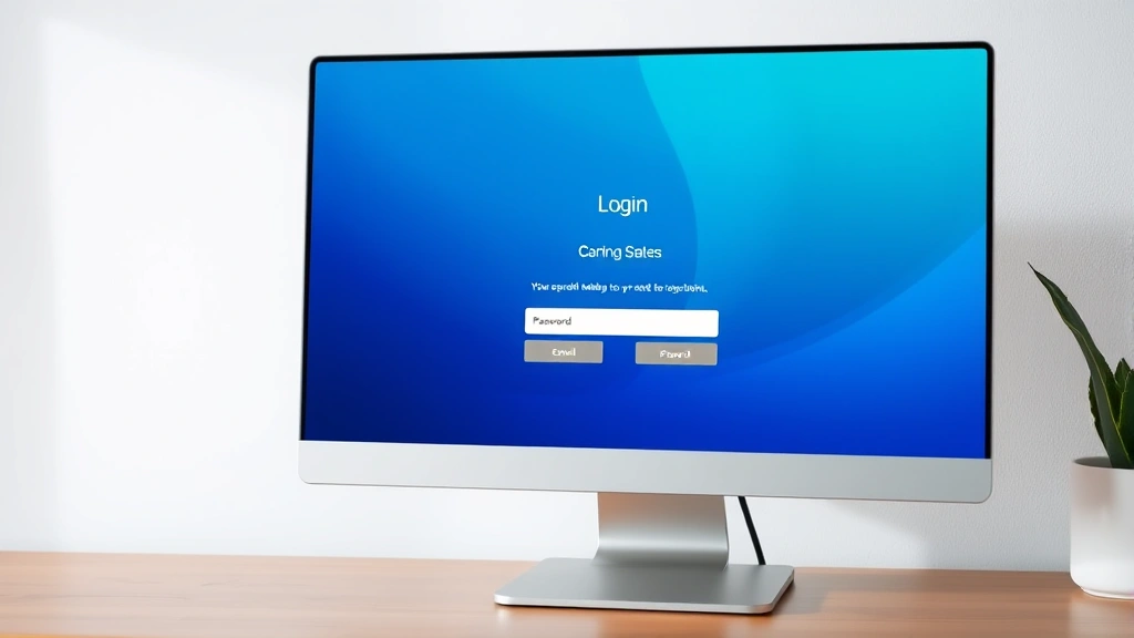 how to login to place - A clean computer monitor displaying a professional login page interface with ema