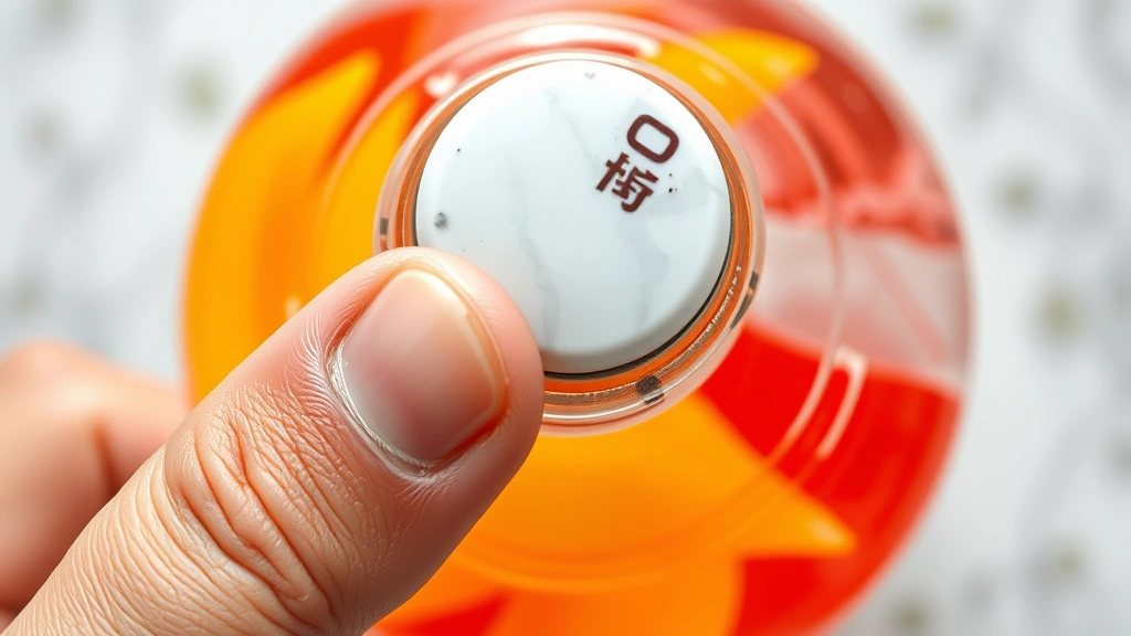 how to open ramune - Close-up overhead view of a ramune bottle with colorful liquid inside, marble vi