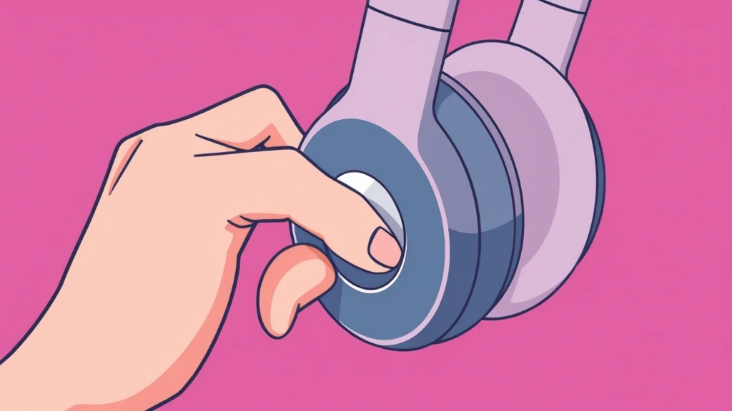 how to put beats in pairing mode - Illustration of a hand pressing and holding a button on a Beats headphone ear cu