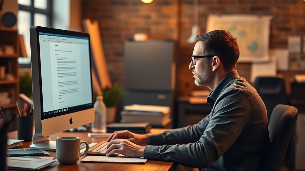 how to recall message in outlook -
Photorealistic workshop scene showing a person at a desk reviewing an email on 
