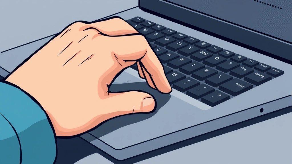 how to right click on a laptop - Illustration of a hand with two fingers positioned on a laptop trackpad