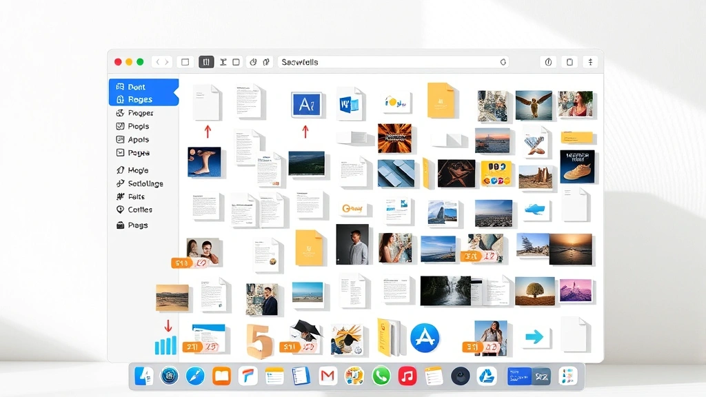 how to select multiple files on mac - Clean Mac desktop with Finder window open showing various document and image fil