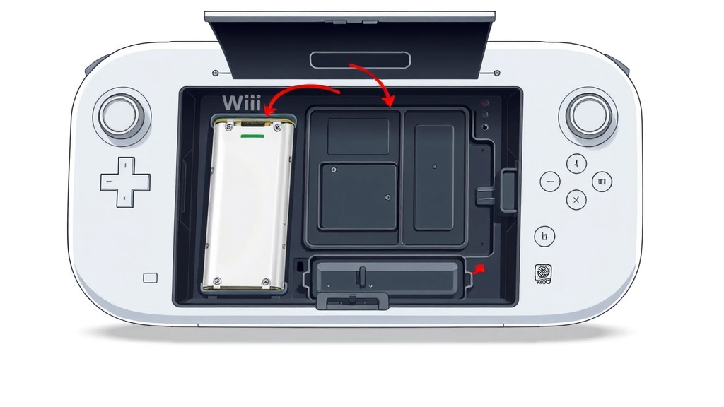 how to sync wii remote - Illustration of a Wii console with battery compartment open