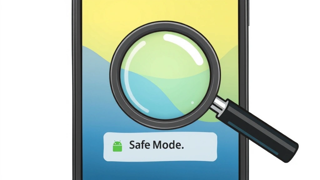 how to turn off safe mode on android - Illustration of an Android phone screen showing Safe Mode watermark in bottom-le