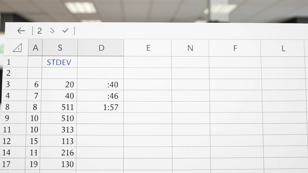 how to work out sd on excel