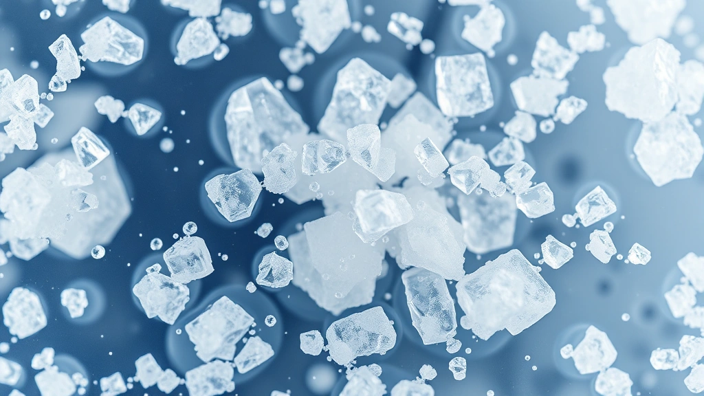 adrenal cocktail recipe -
Photorealistic close-up macro shot of sea salt crystals dissolving in clear liq