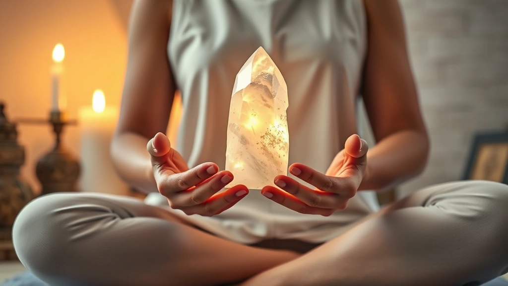 akasha artifact how to read -
photorealistic hands gently holding a glowing crystal artifact during meditatio