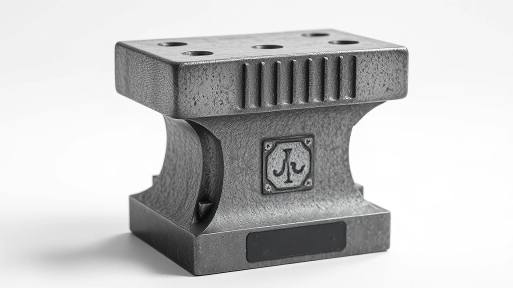 anvil recipe -
photorealistic close-up macro shot of a Minecraft anvil block showing detailed 