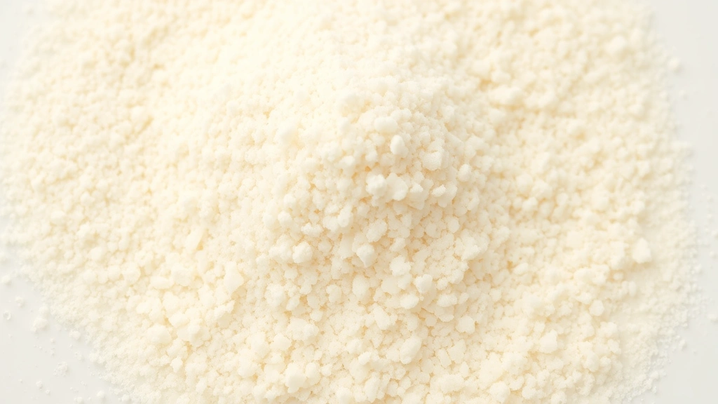 auju recipe -
Photorealistic close-up macro photography of bloomed agar-agar powder in cold w