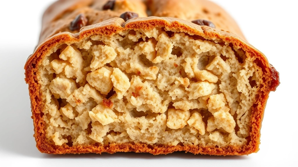 banana recipes with ripe bananas -
Photorealistic macro photography of cross-section of ripe banana bread showing 