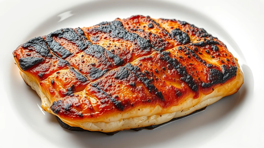 blackened seasoning recipe -
Photorealistic hero shot of perfectly blackened seared chicken or fish fillet w