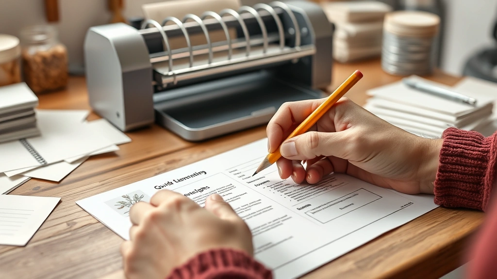 blank recipe book -
photorealistic hands holding pencil writing recipe on blank template page, spir