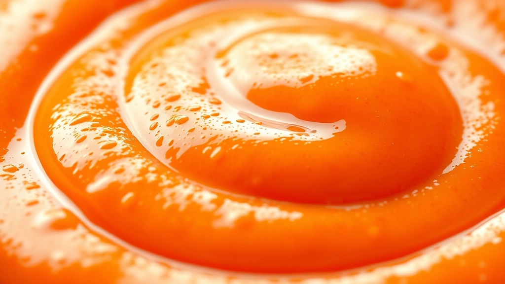 buffalo sauce recipe -
photorealistic close-up macro of buffalo sauce with glossy finish showing textu