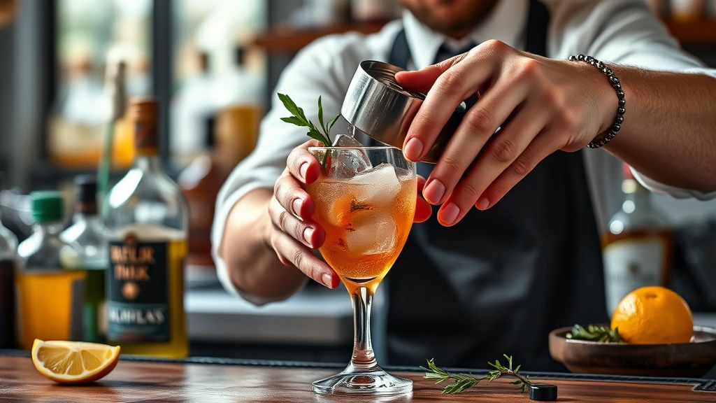 christmas cocktail recipes -
Photorealistic hands of bartender shaking a Christmas cocktail in a professiona