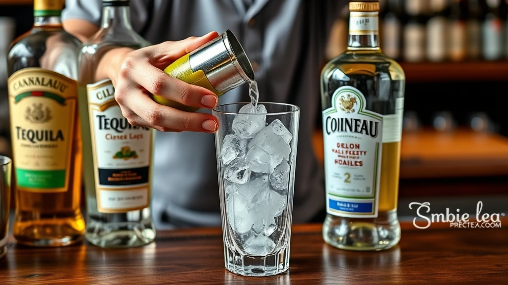 cointreau margarita recipe -
Photorealistic hands pouring freshly squeezed lime juice into cocktail shaker f