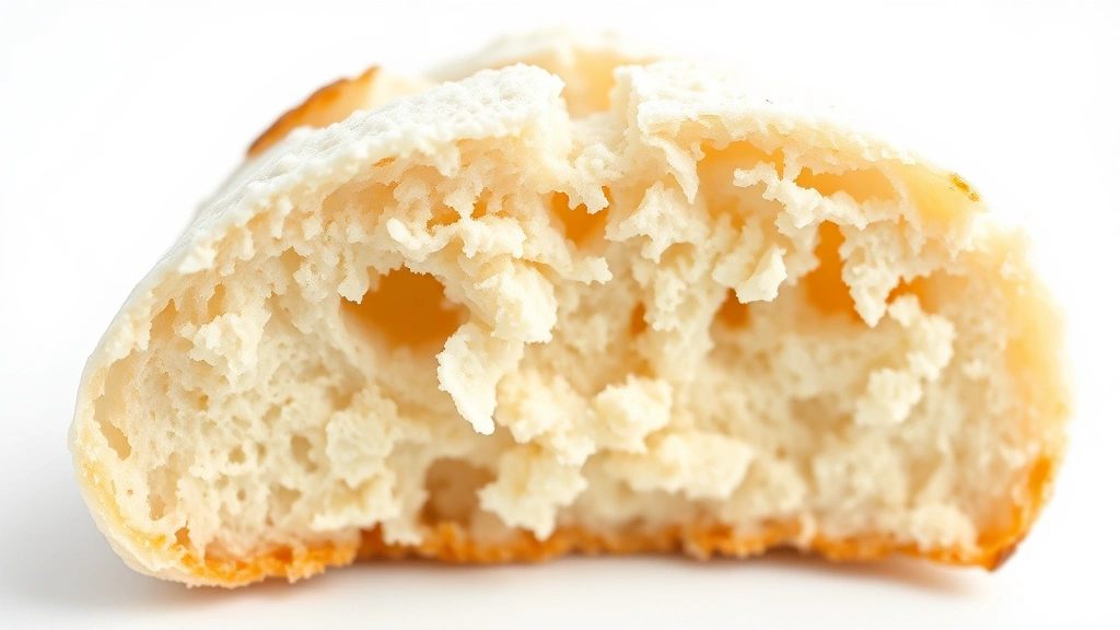 cottage cheese bread recipe -
Photorealistic close-up macro photography of cottage cheese bread crumb texture