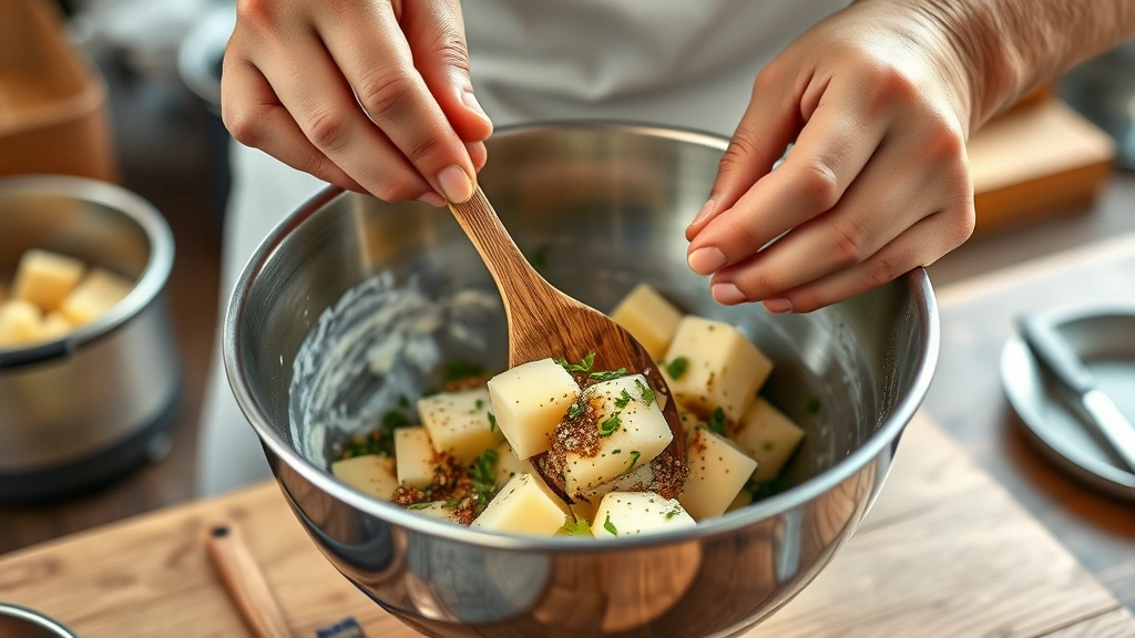 cowboy butter recipe -
photorealistic hands mixing softened butter with fresh herbs and seasonings in