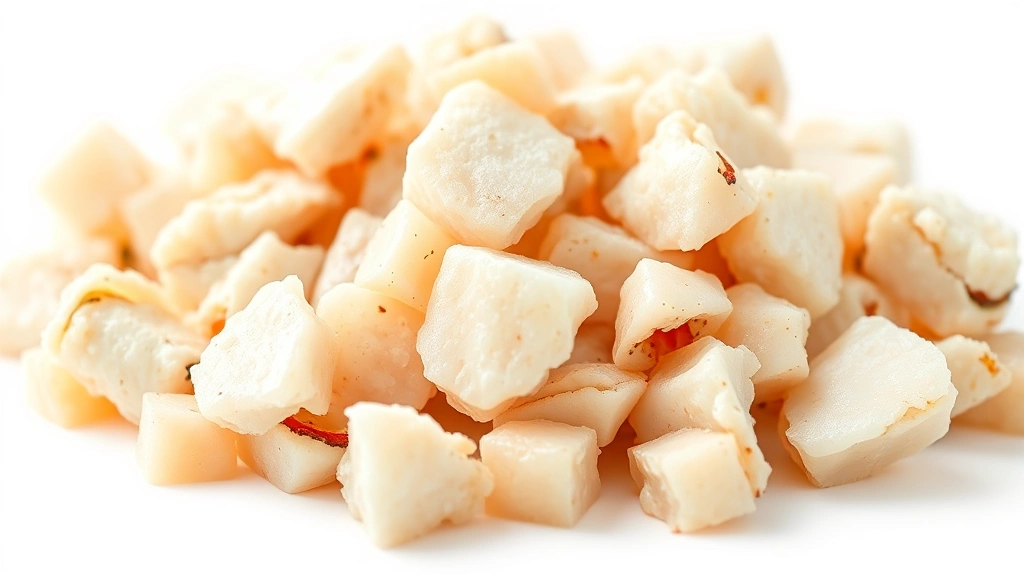 crab roll recipe -
Photorealistic close-up macro photography of fresh lump crab meat texture, isol