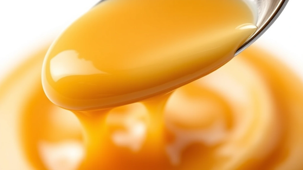 dulce de leche recipe -
photorealistic close-up macro shot of dulce de leche texture, thick creamy cara