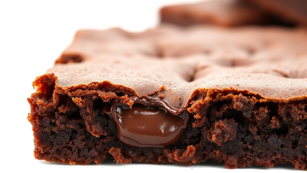 easy dessert recipes to feed a crowd -
Photorealistic close-up macro photography of a fudgy brownie corner with gooey