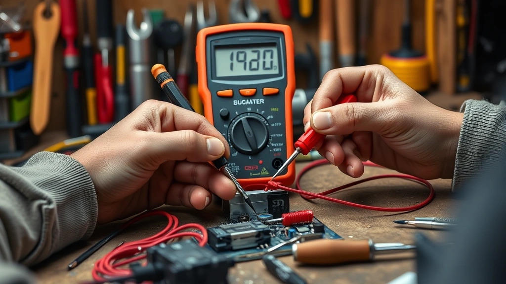 fix how to -
photorealistic hands working on electronics repair with multimeter and screwdri