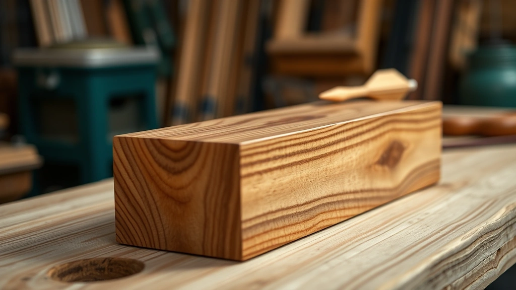 fletching table recipe -
Photorealistic close-up macro photography of finished wooden fletching table bl