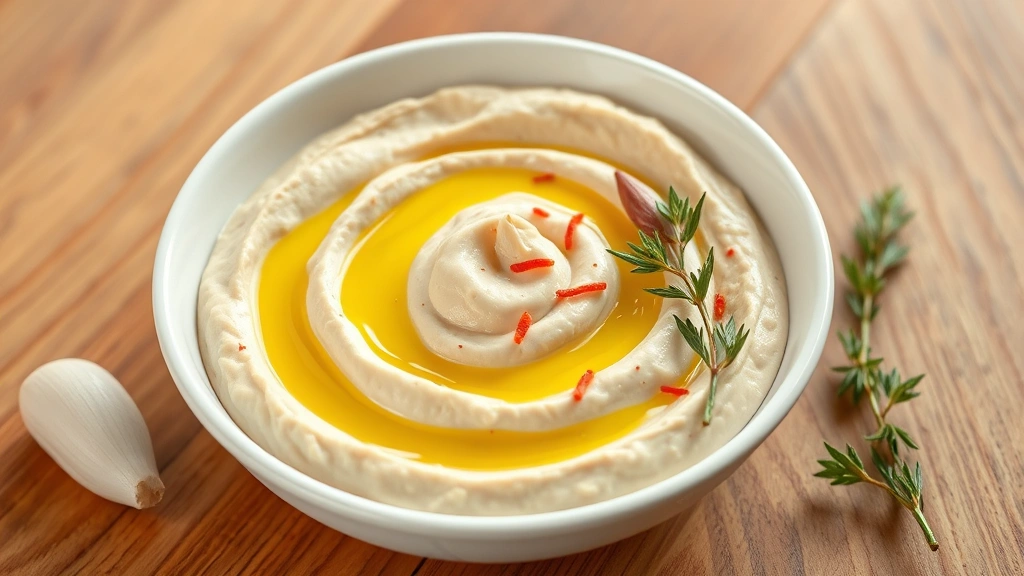 garlic hummus recipe no tahini tutorial photo 0