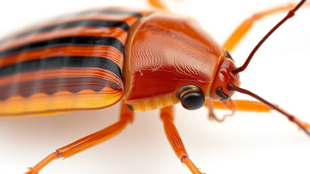 german roaches how to get rid of -
Photorealistic close-up macro photography of German roach detail showing distin