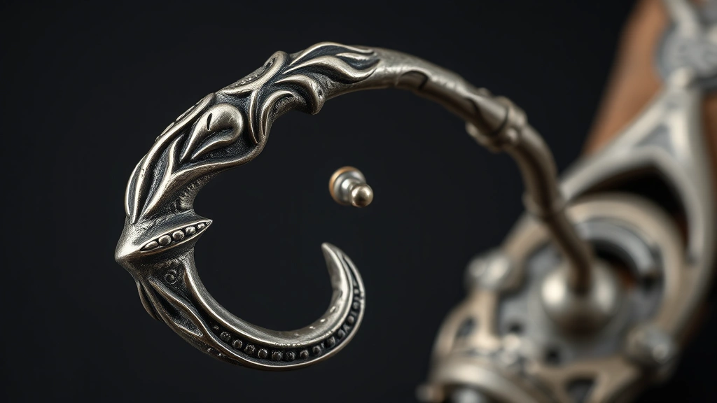 gobber how to train your dragon -
Photorealistic close-up macro photography of ornate Viking metalwork prosthetic