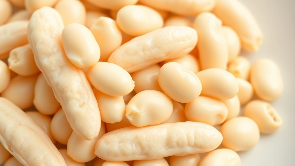 great northern beans recipe -
Photorealistic close-up macro photography of perfectly cooked great northern be