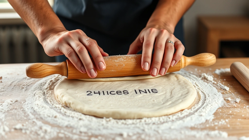 greek pita recipe -
Photorealistic hands shaping pita dough on floured surface, rolling pin in acti